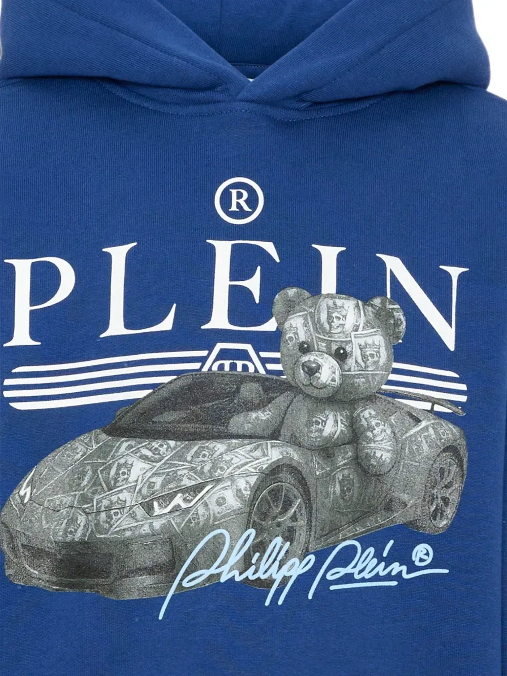 Толстовка с графическим принтом Philipp Plein Junior, синий — фото 3
