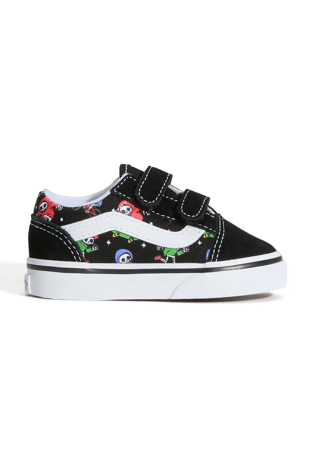 Олдскул против унисекс - детская обувь Vans, Glow Bones Black/True White