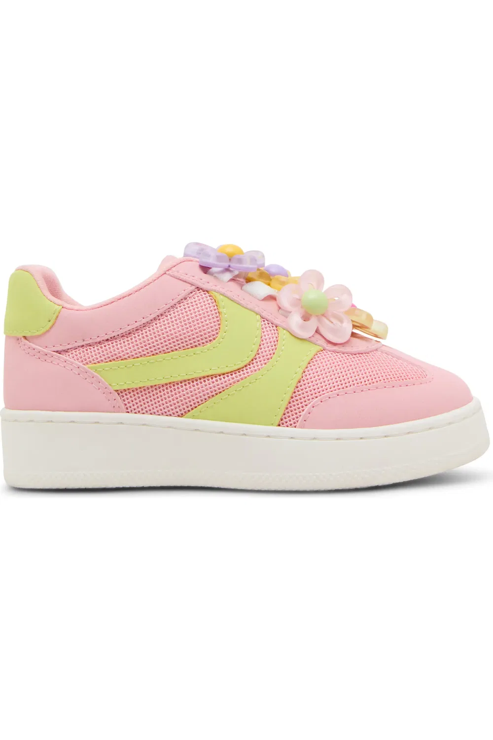 Кроссовки детские дышащие Jersey Steve Madden, Lime/Pink — фото 2