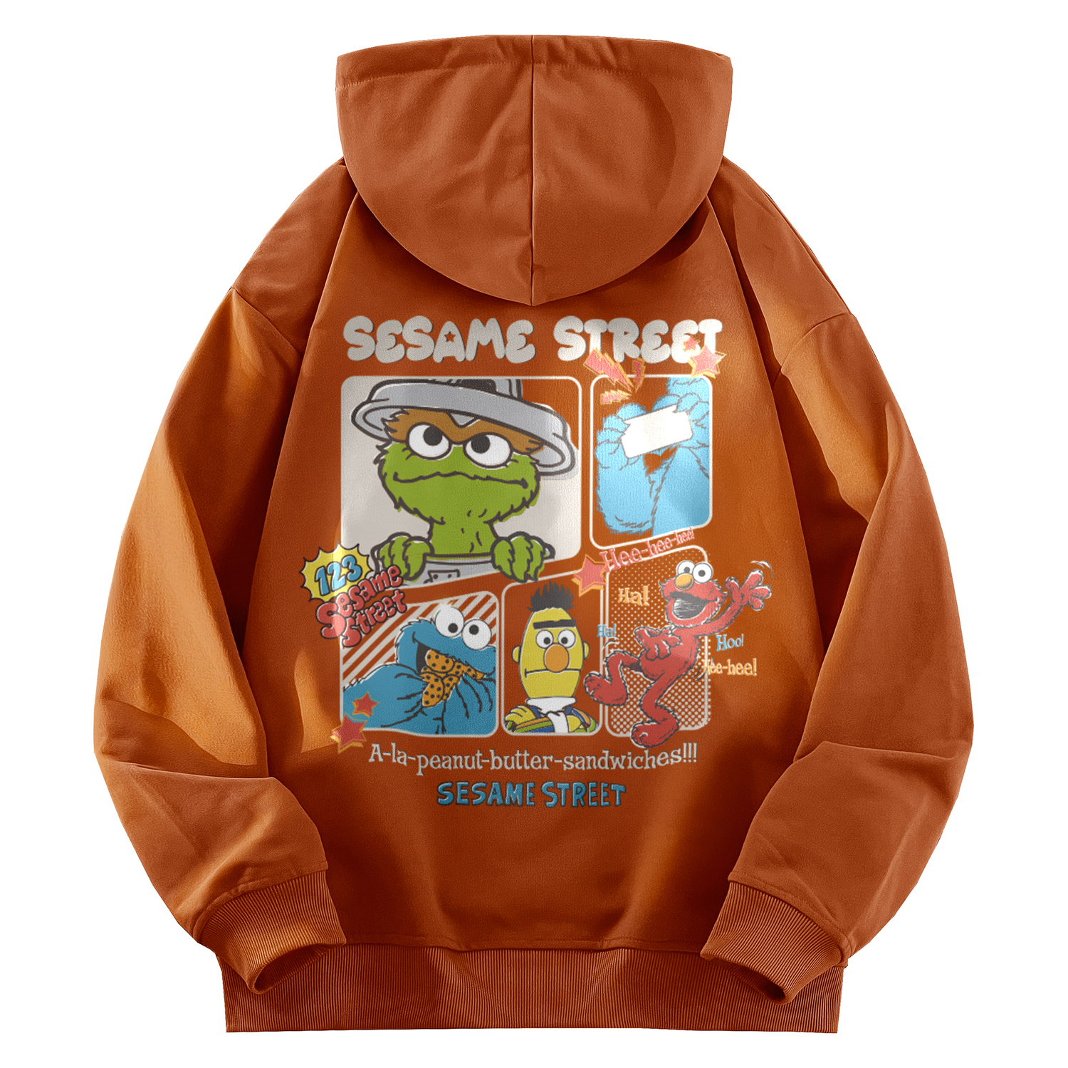 

Унисекс худи SESAME STREET, красно-оранжевый, Красный, Унисекс худи SESAME STREET, красно-оранжевый