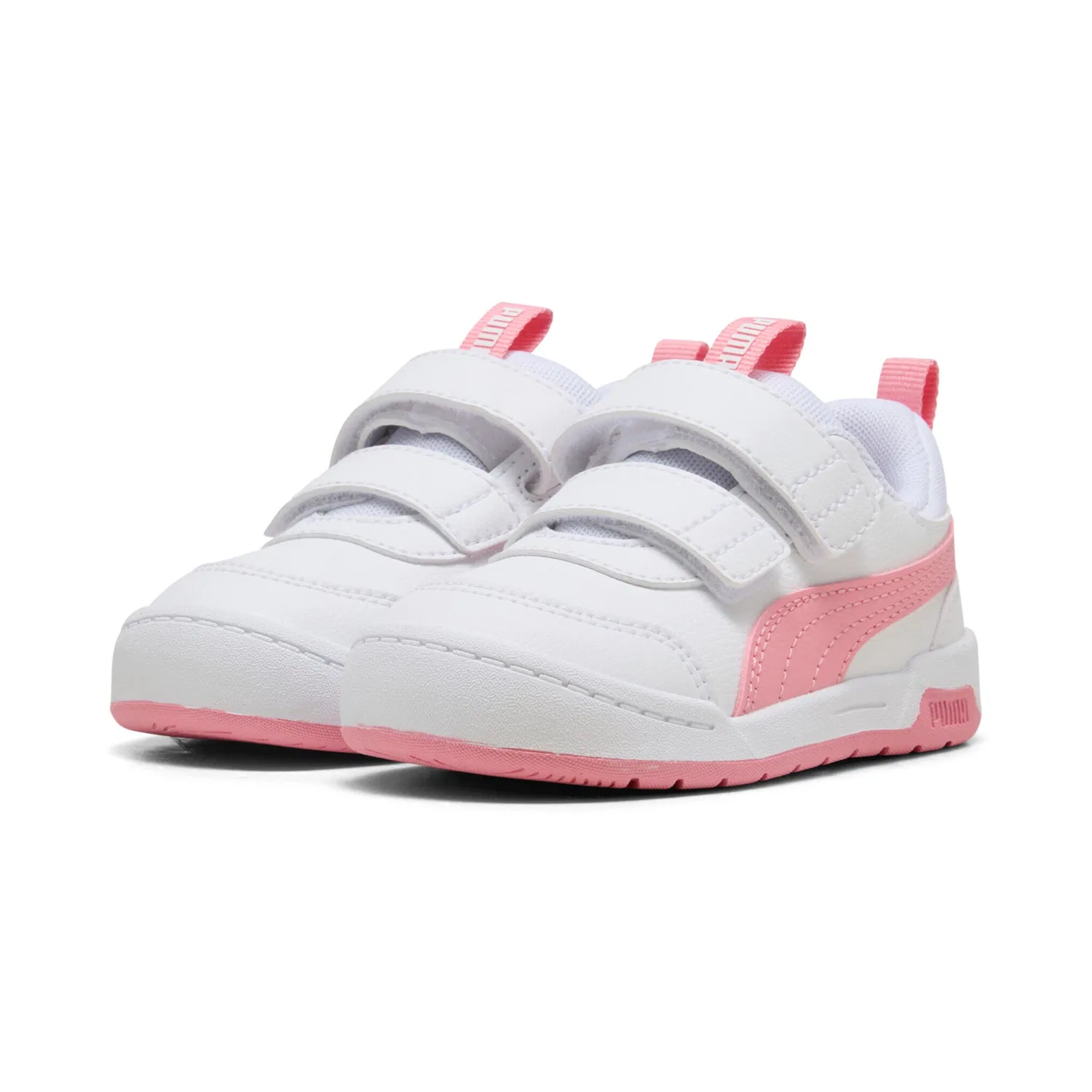 Детские кроссовки с кожаным верхом Multiflex 2 SL V INF PUMA, White/Pinkscape