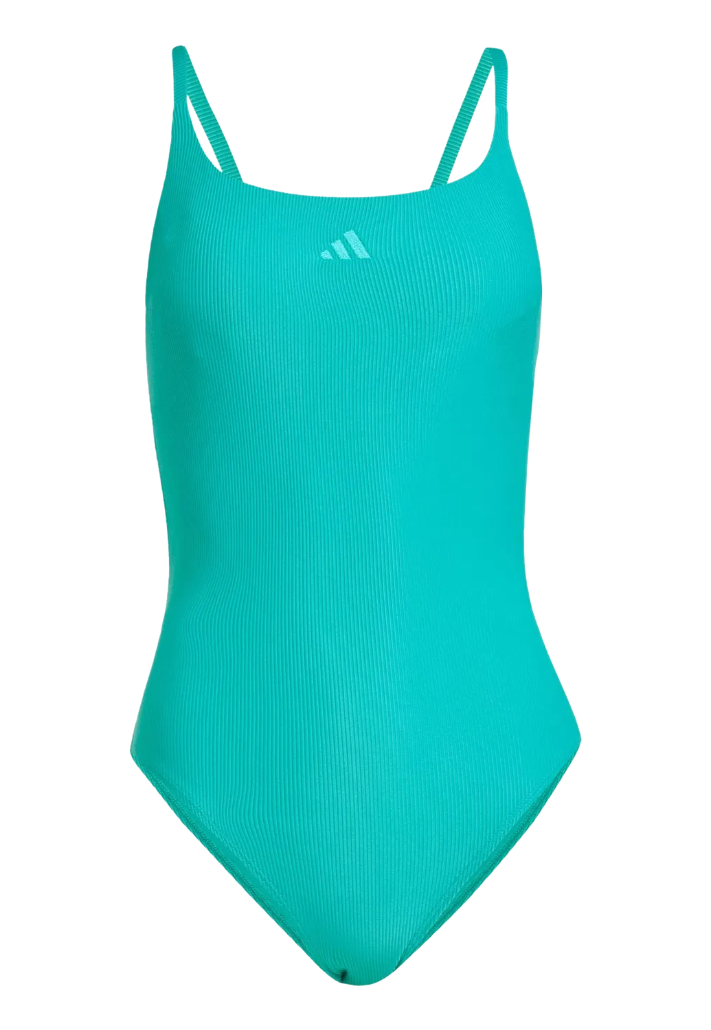 Женский спортивный купальник с ребристой текстурой Adidas, зеленый