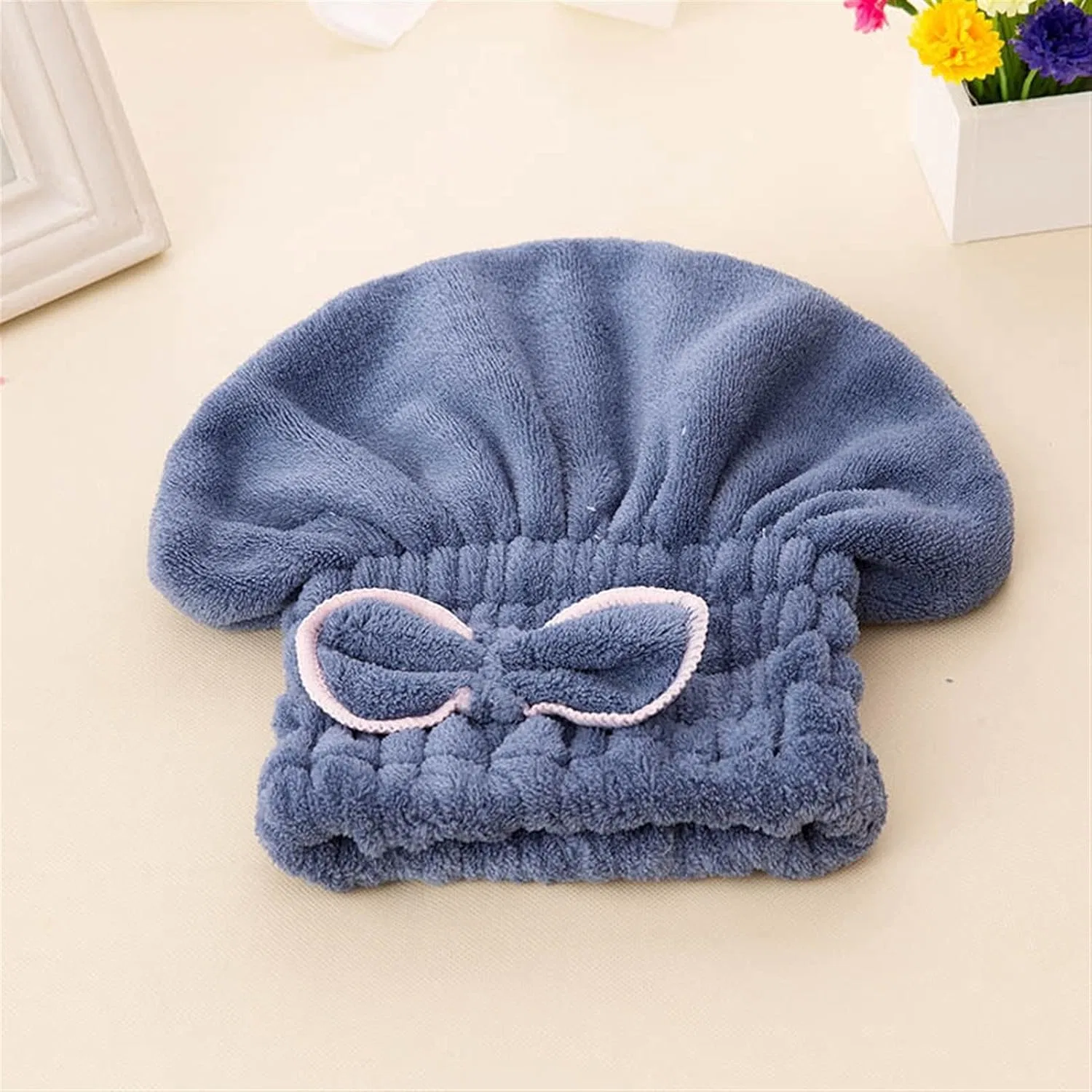 Полотенце для волос Microfiber Dry Hair Cap, TYUTYU, 1 шт, 100 г, Beige — фото 4