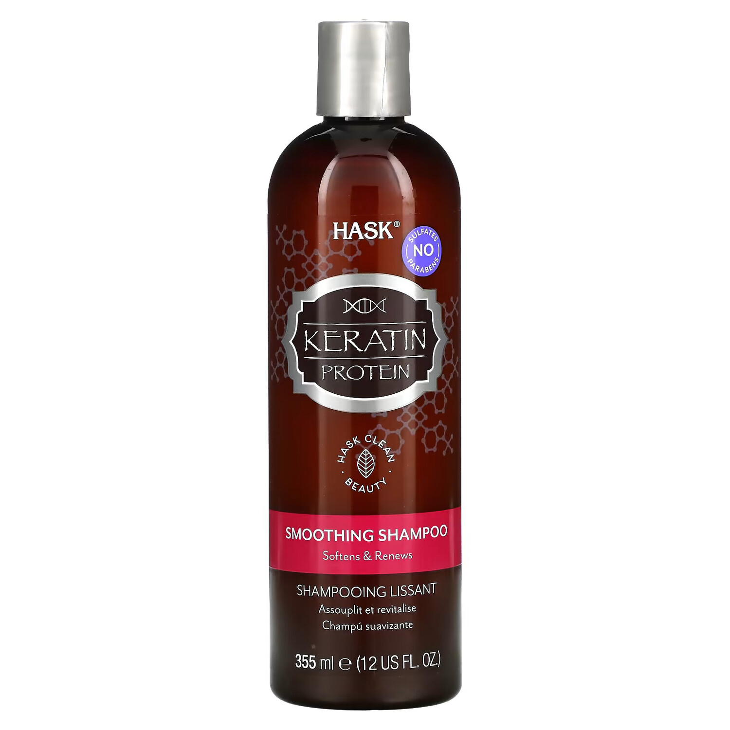 

Hask Beauty, Keratin Protein, разглаживающий шампунь, 355 мл (12 жидк. Унций)