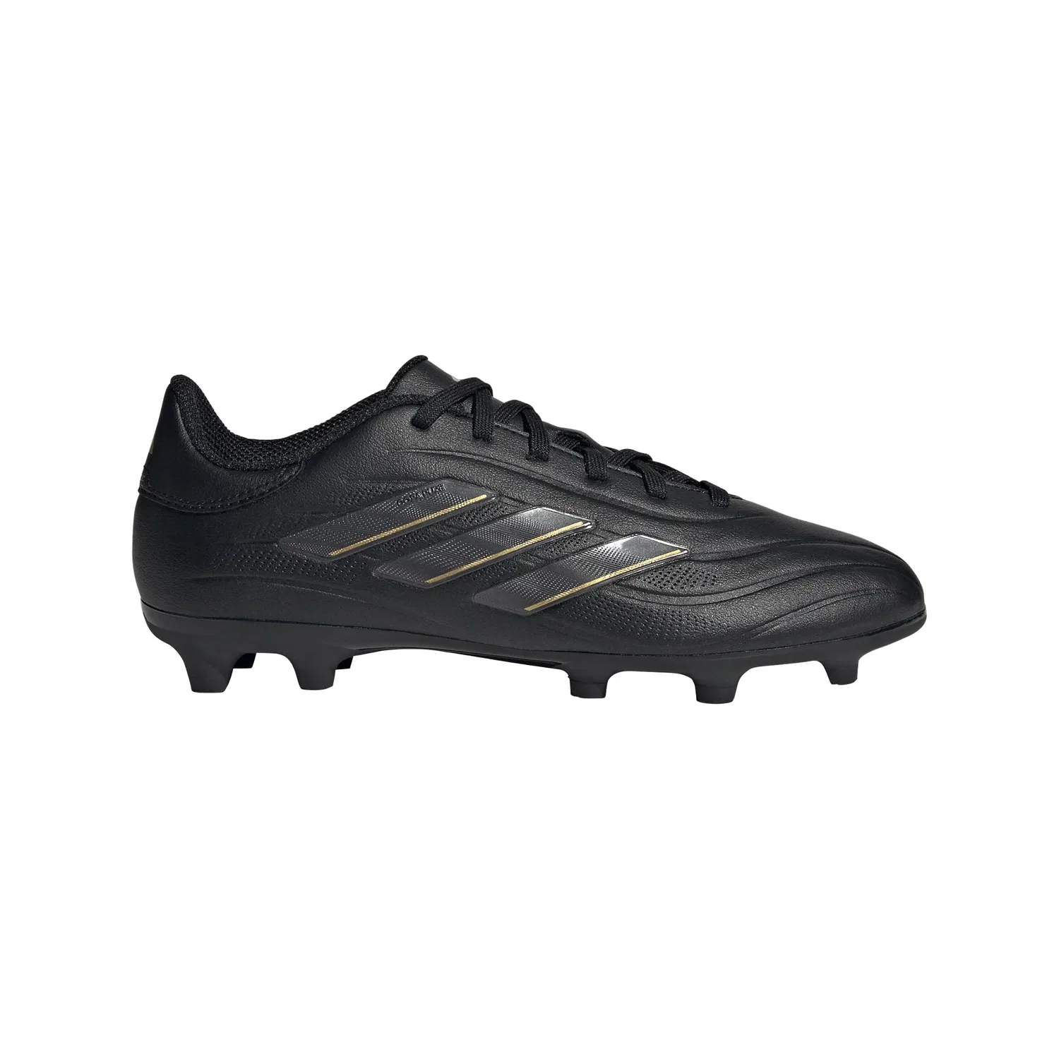 Детские футбольные бутсы с синтетической кожи Copa Pure Ii Club Flexible Ground Adidas, Black Carbon Gold Metallic