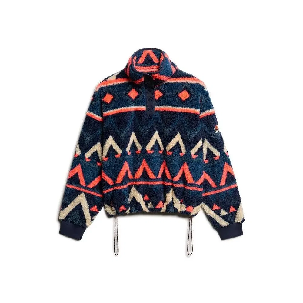 Женский свитшот с полузастежкой Superdry Super Soft, Синий