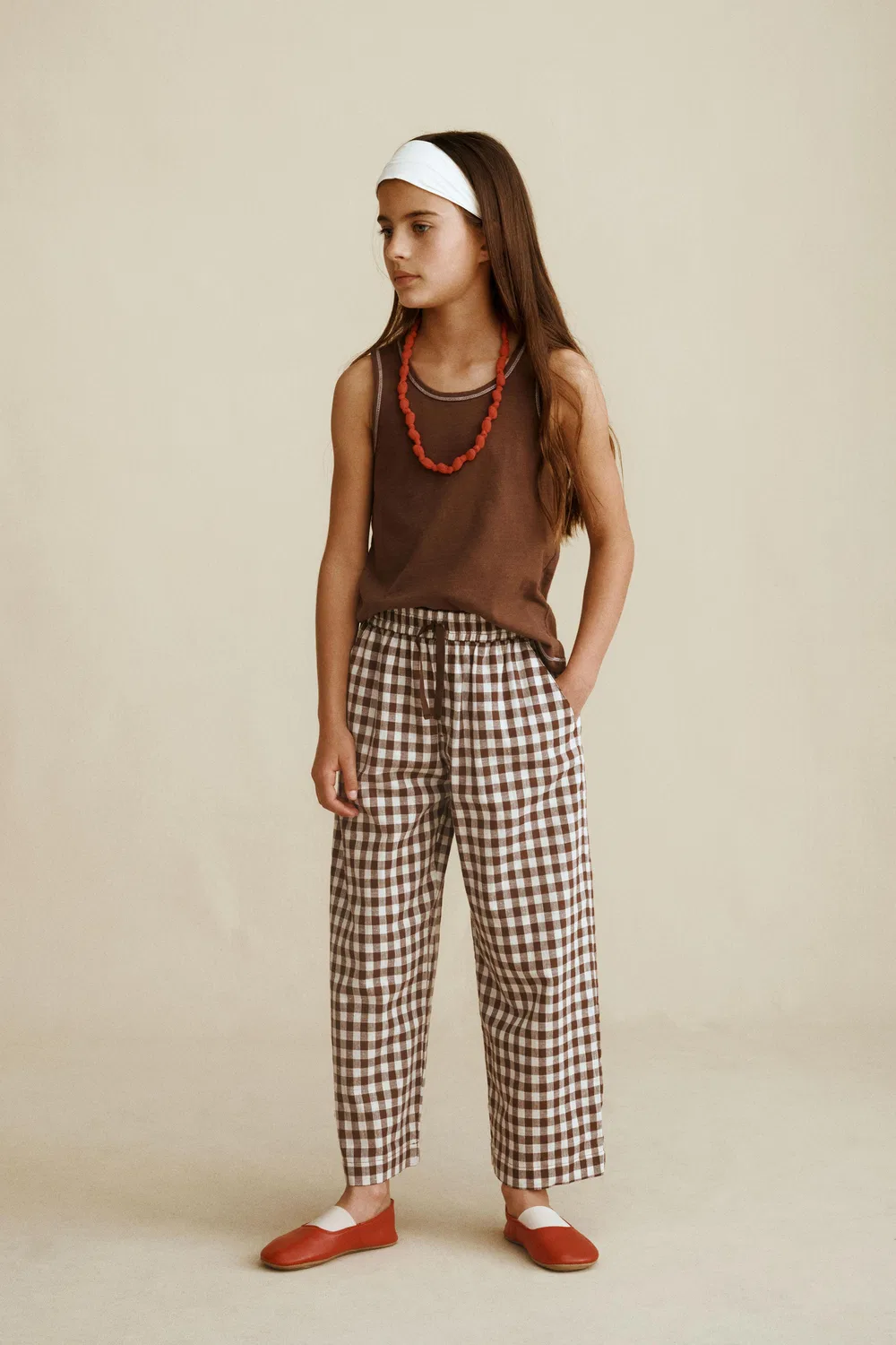 Кожаные балетки, созданные в сотрудничестве Caramel London и Zara, Red