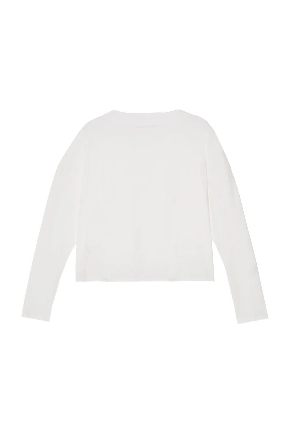 Футболка с длинными рукавами, укороченного кроя ZARA, Oyster-White — фото 4