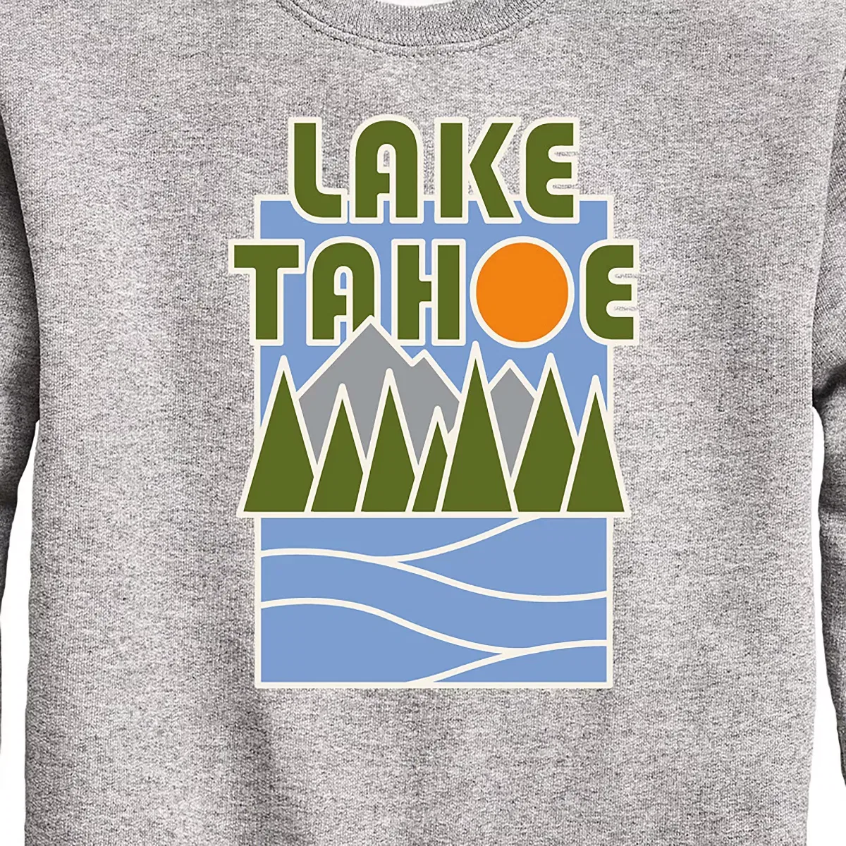 Детский свитшот с принтом Lake Tahoe Instant Message, Black — фото 2