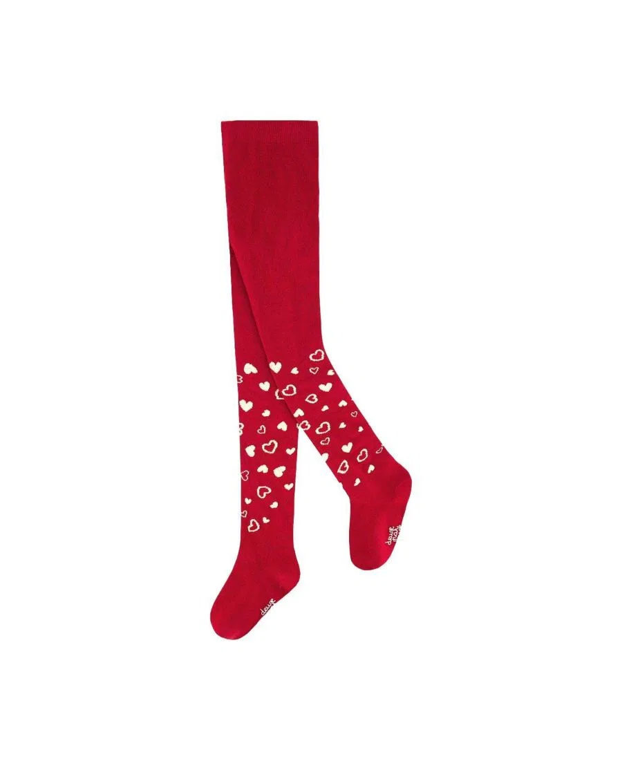 Колготки с сердечками, модель Christmas Couture Deux par Deux, Rouge