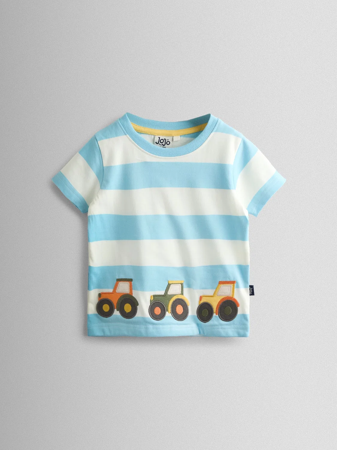 Футболка с аппликацией трактора, JoJo Maman Bébé, синяя