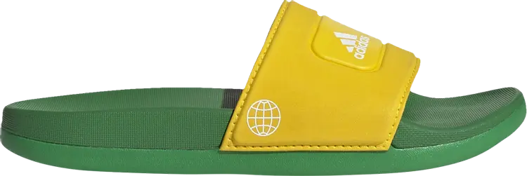 Сандалии Adidas LEGO x Adilette Slide J 'Equipment Yellow Green', желтый — фото 2