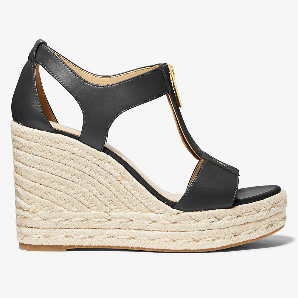 

Босоножки Michael Michael Kors Berkley Leather Wedge, черный/светло-коричневый