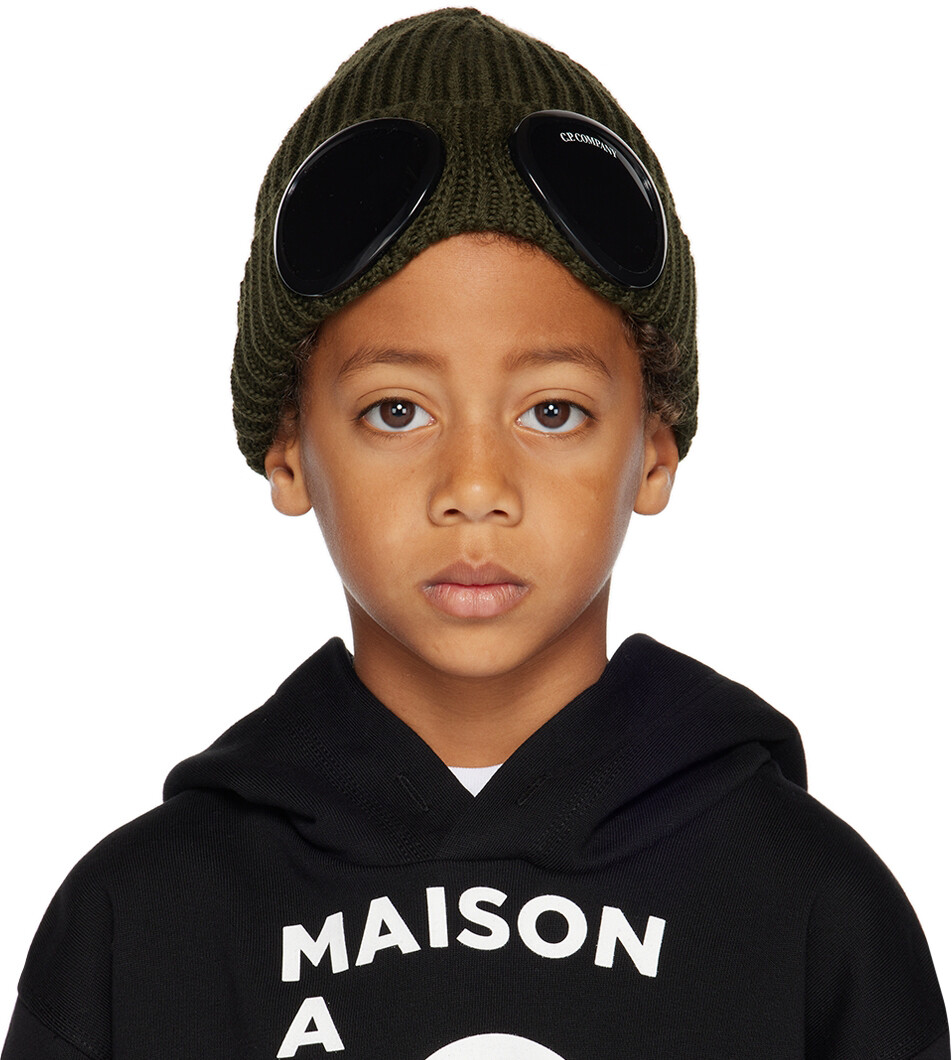 

Детская зеленая шапка Goggle Beanie C.P. Company Kids