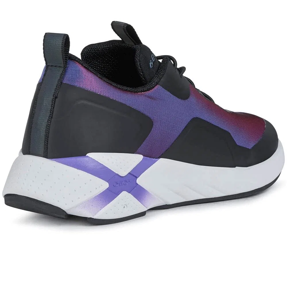 Детские кроссовки для мальчиков с принтом J04BMA.0AS54 C8277 Geox, Violet Black — фото 2