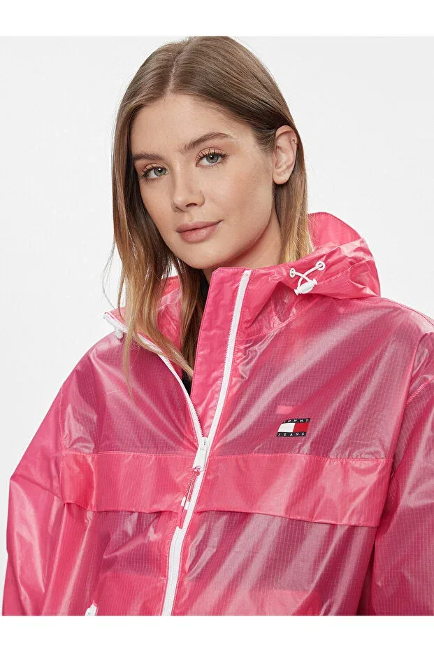 Женское пальто с капюшоном Tommy Hilfiger, Pink — фото 4