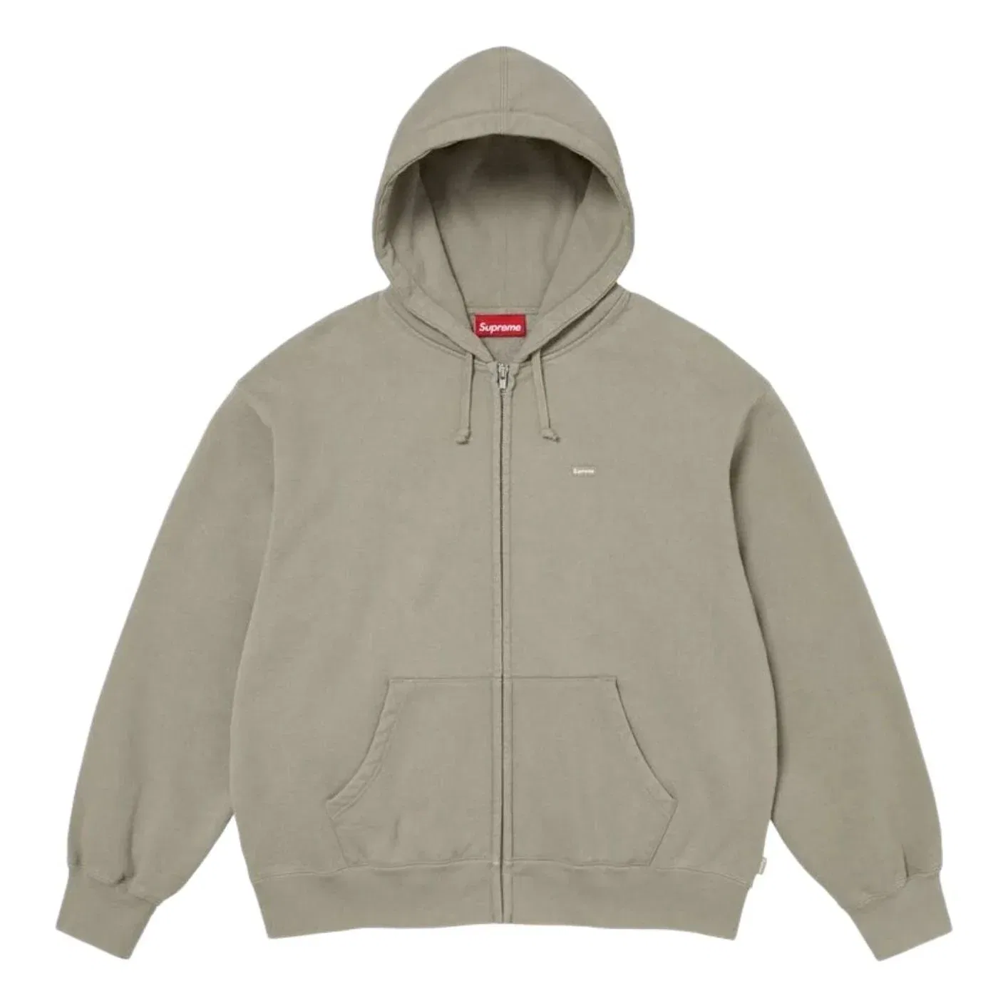 Мужское худи FW26 Small Box Zip Up Hooded Sweatshirt 'Grey' Supreme, серый