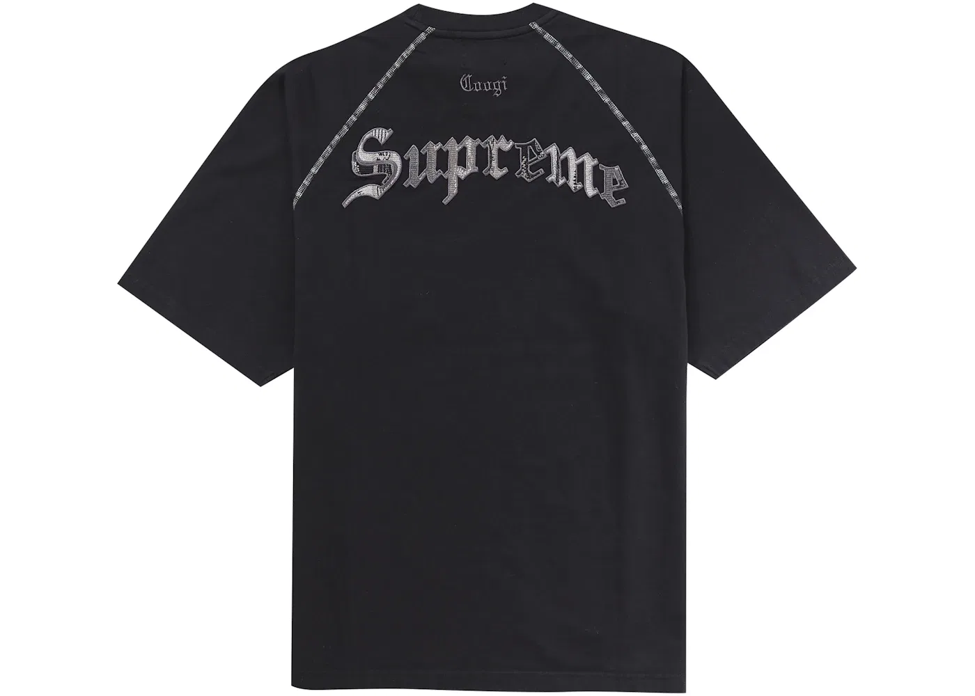 Мужская футболка Supreme Coogi Raglan S/S Top, Black — фото 2
