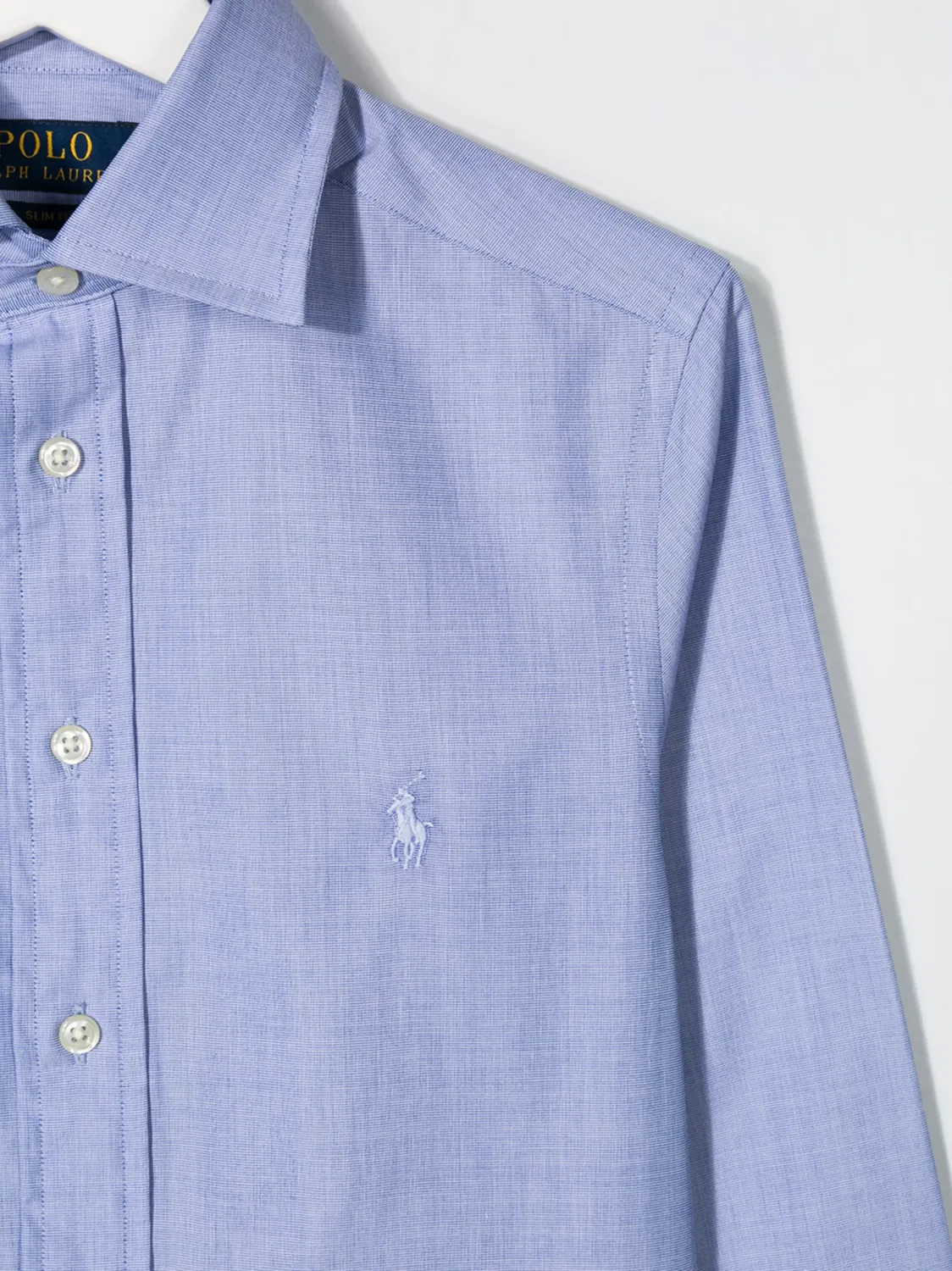 Polo Ralph Lauren Рубашка с Вышитым Логотипом в Небесно-Голубом Цвете — фото 3