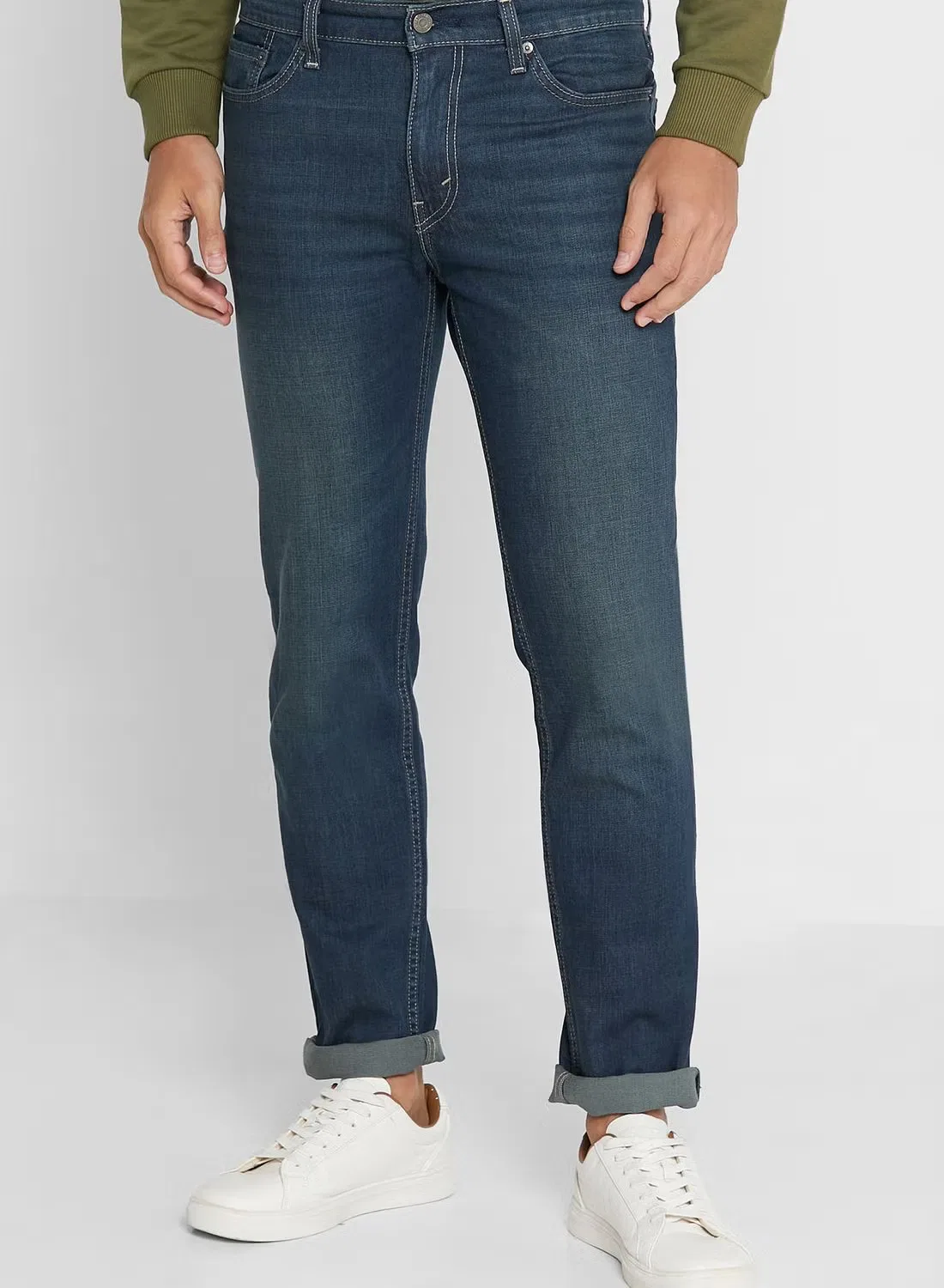 Джинсы слим с эффектом потертостей Levi'S, синий