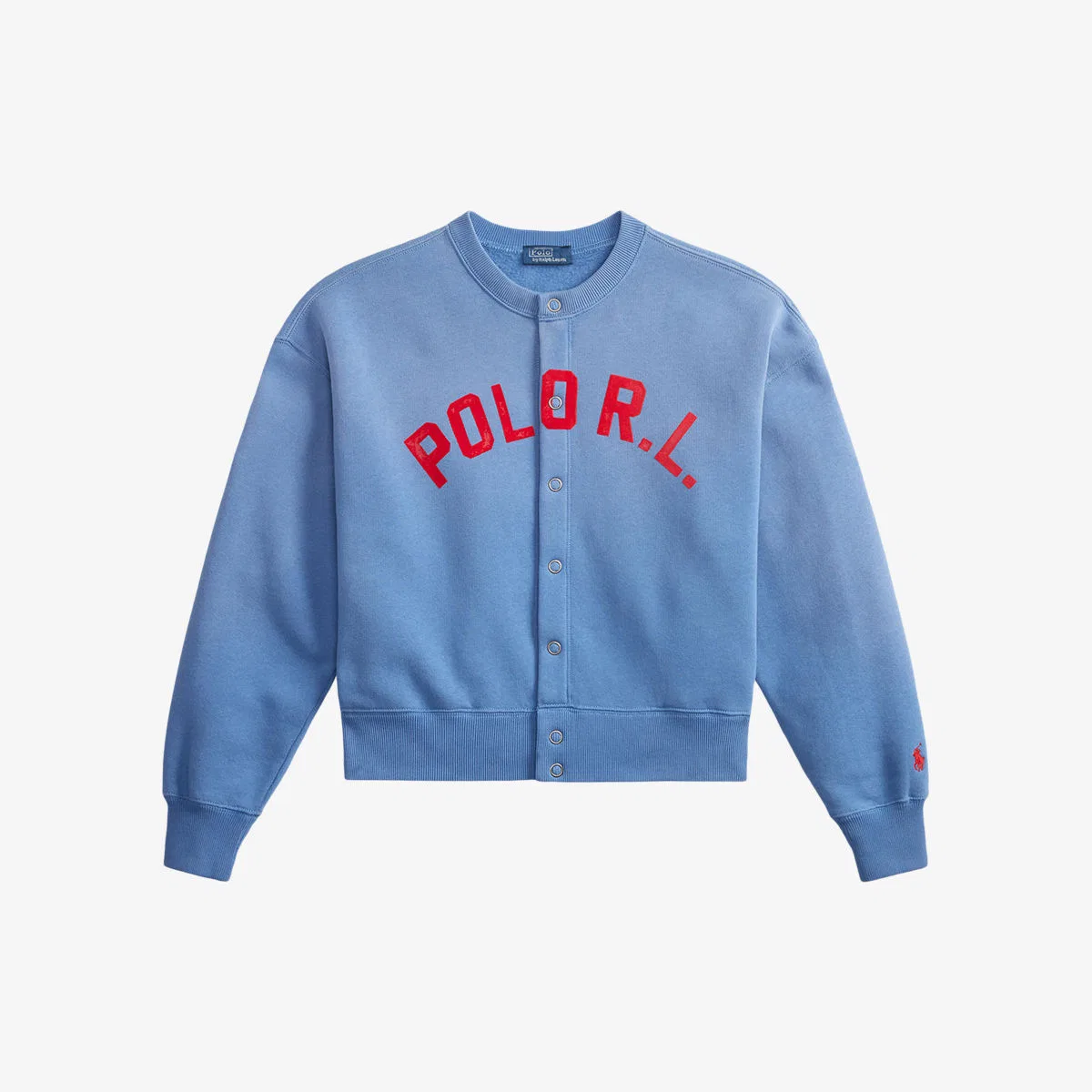 Фирменный хлопковый кардиган с круглым вырезом Polo Ralph Lauren, синий