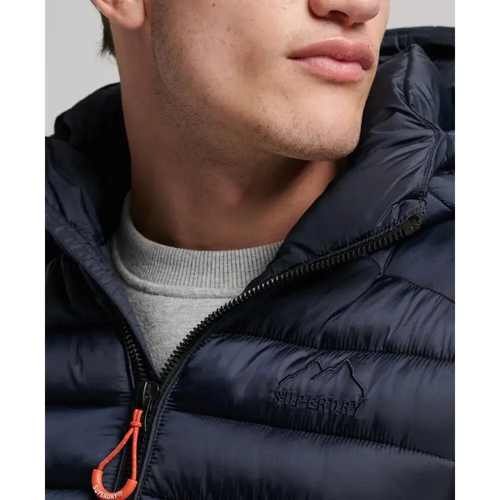 Мужская стеганая куртка с капюшоном Fuji Sport Superdry, Navyblau — фото 4