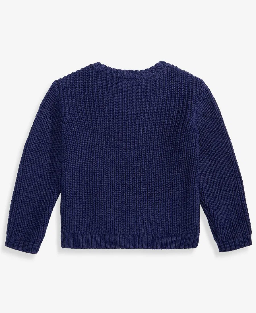 Детский свитер с длинным рукавом и аппликацией First Impressions, Dark Blue — фото 2