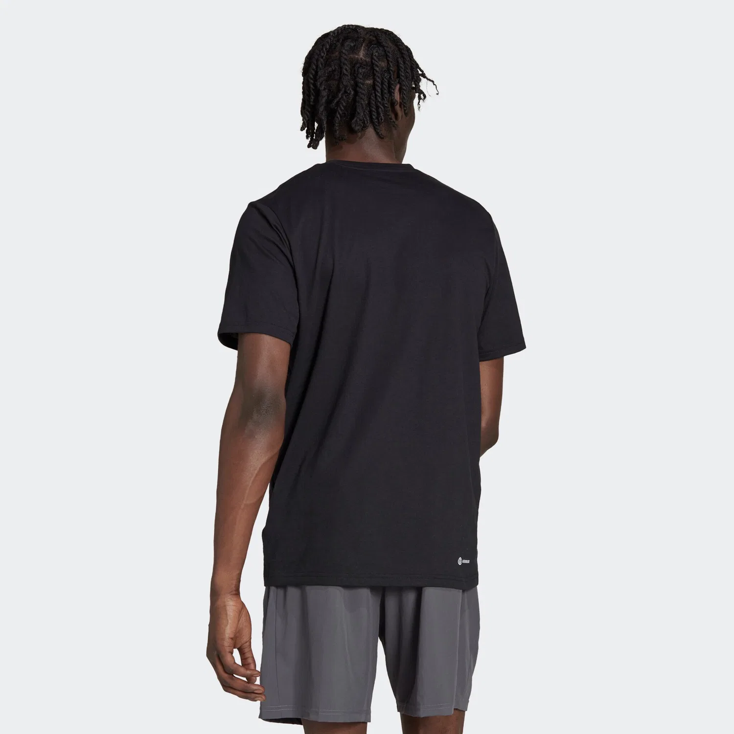 Мужская футболка свободного кроя Adidas Performance, Black/White — фото 3