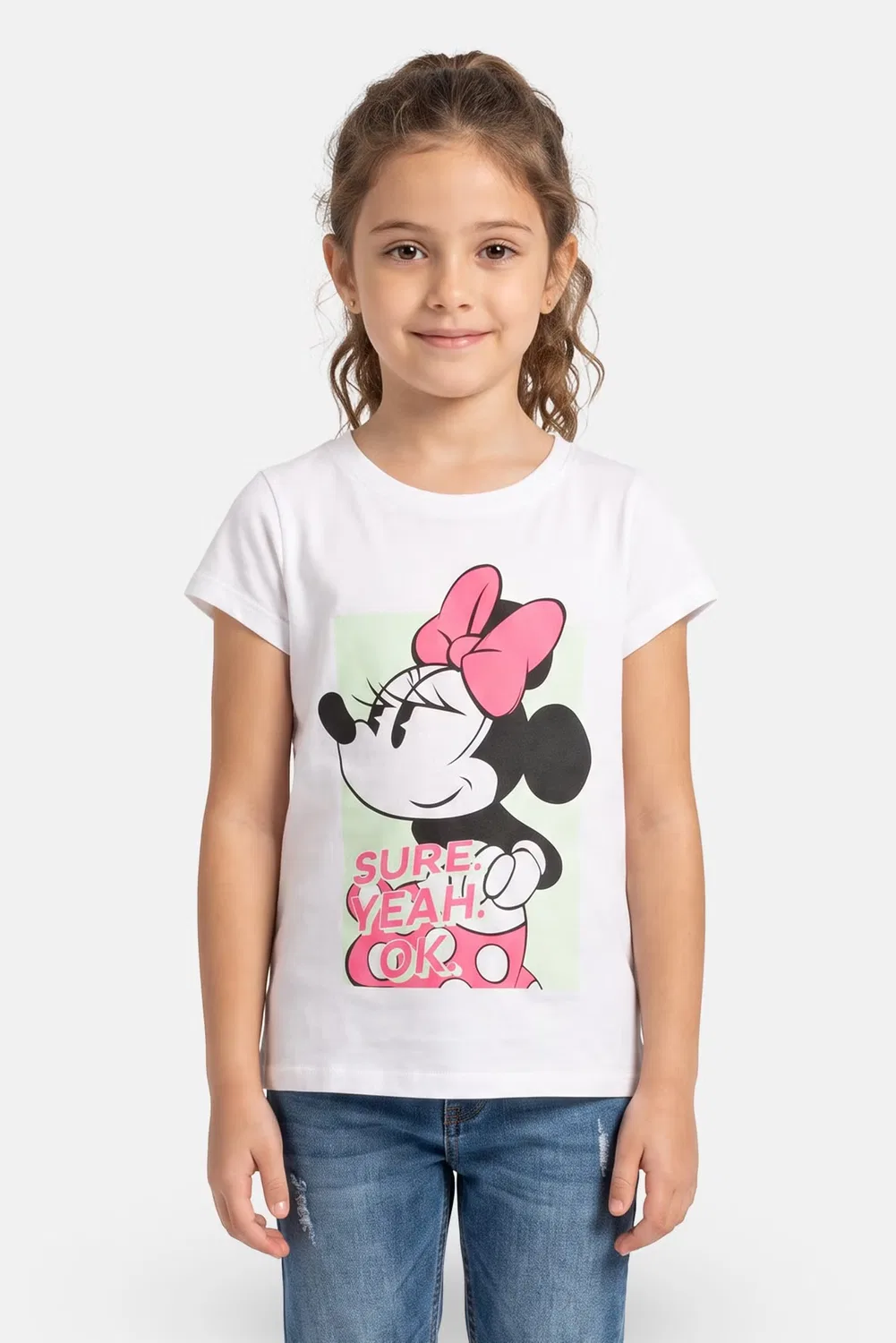 Футболка с принтом Mickey Minnie Disney, белая