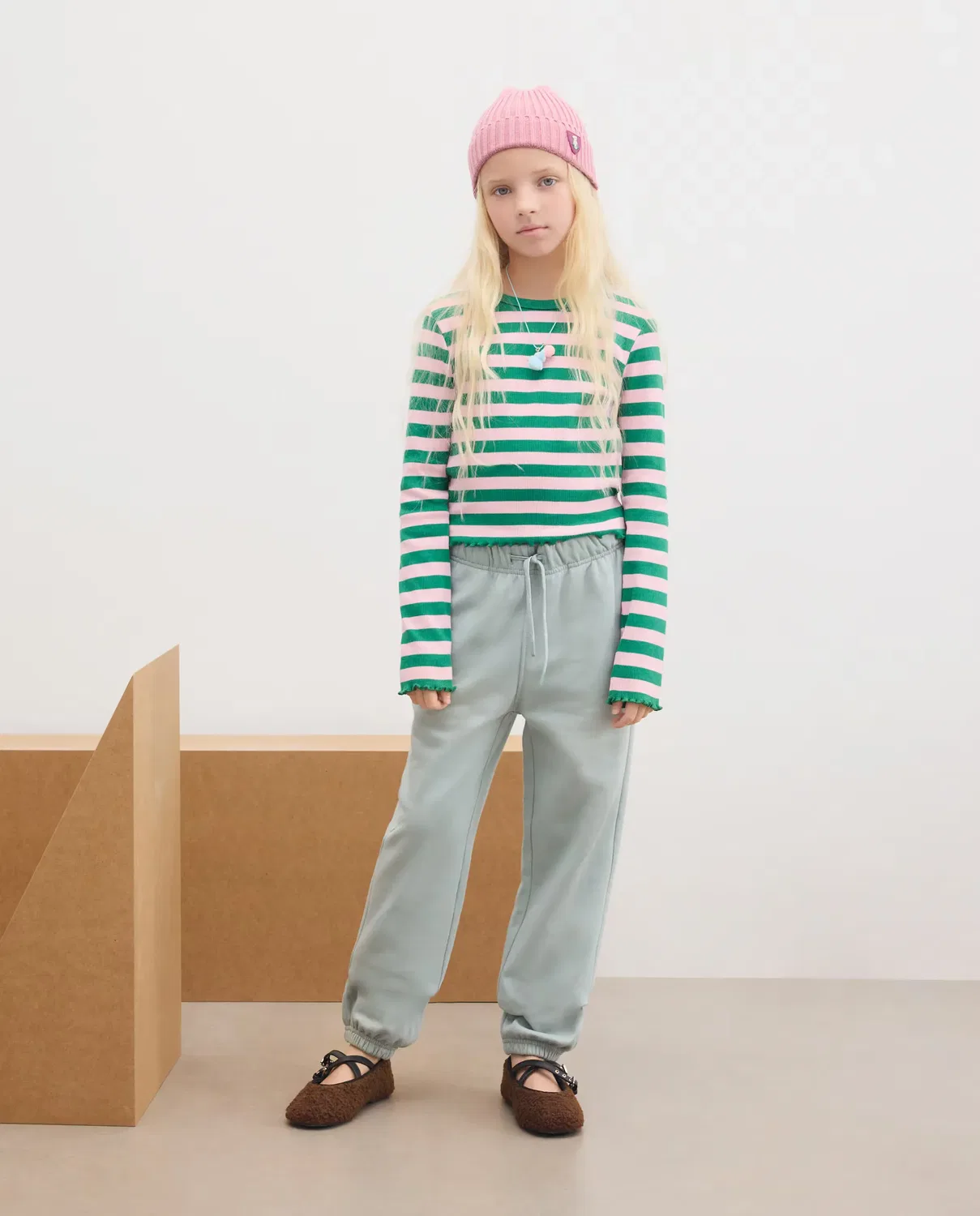 Детские спортивные штаны для девочек из футера Kids El Corte Inglés, Verde