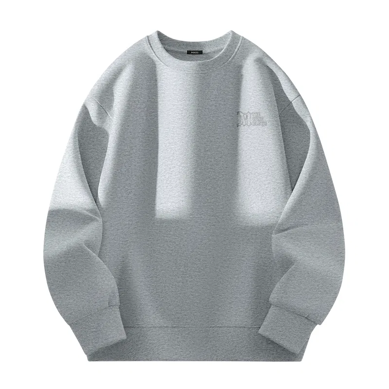 Детский свитшот с круглым вырезом средней плотности MINISO, Dark Gray — фото 4