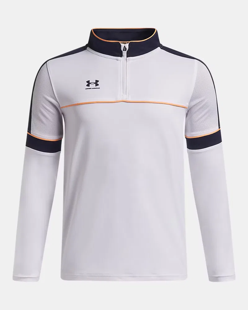 Джемпер на молнии для мальчиков влагоотводящий UA Challenger Training UnderArmour, White/Midnight Navy