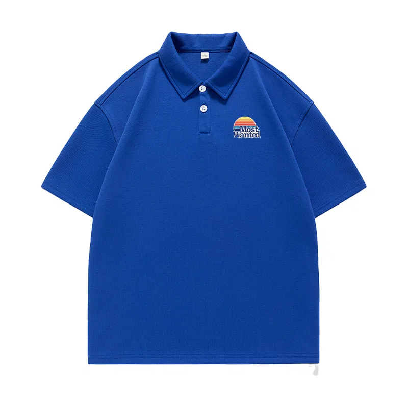 Детское поло с коротким рукавом Unisex Thin MostwantedLab, Vivid Blue
