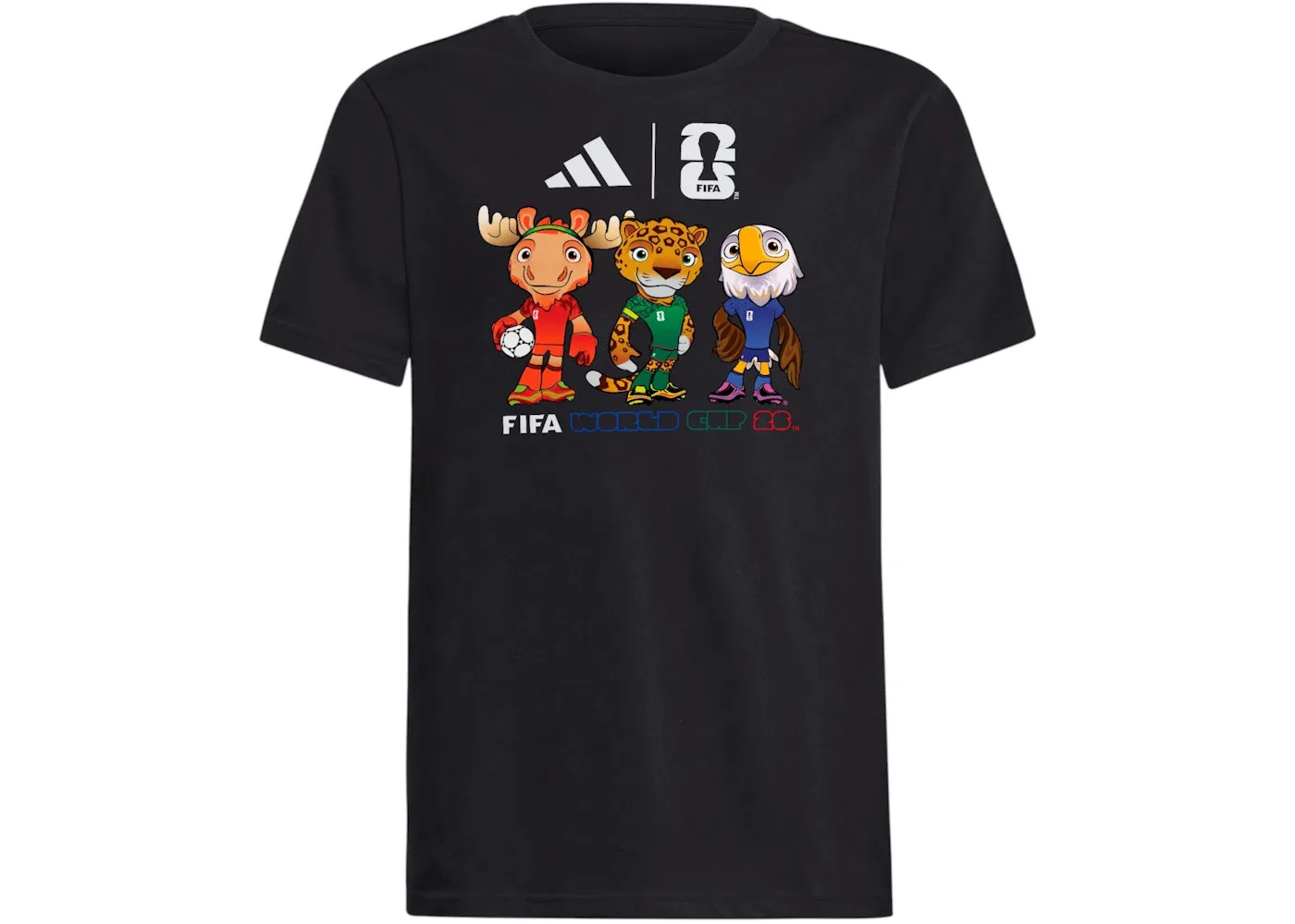 Детская футболка с принтом Adidas FIFA World Cup 2026 Fresh T-Shirt, Black