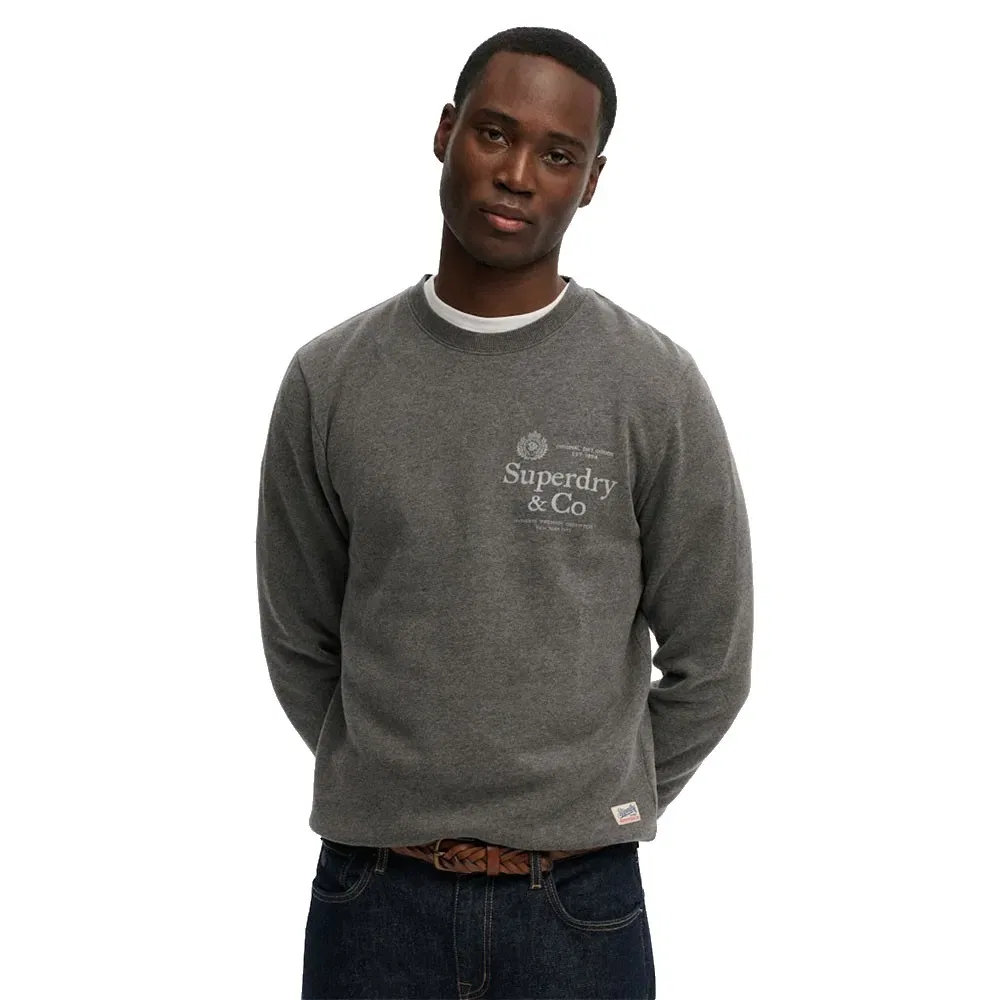 Свитшот Relaxed Fit Superdry, серый