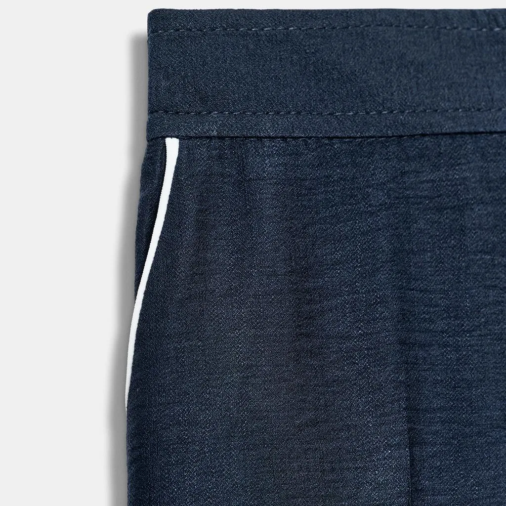 Женские повседневные брюки Sea Blue ZARA, Морской Синий — фото 4