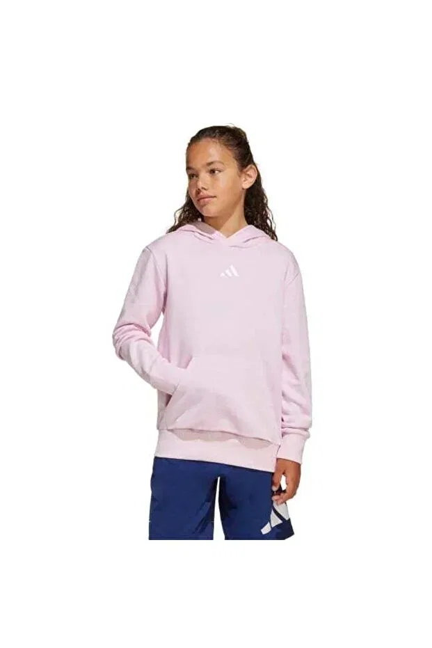 Детское худи для девочек с капюшоном Essentials Adidas, Pink — фото 2