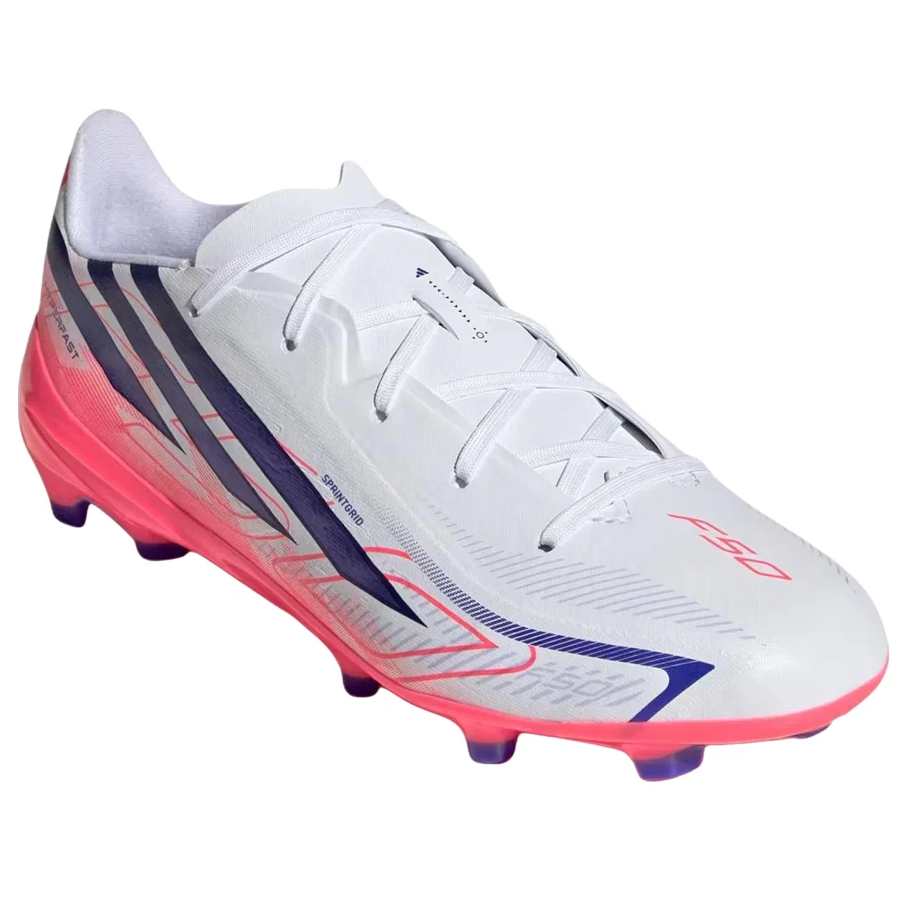 Детские бутсы для футбола с шнуровкой F50 Hyperfast League FG Adidas, белый — фото 3