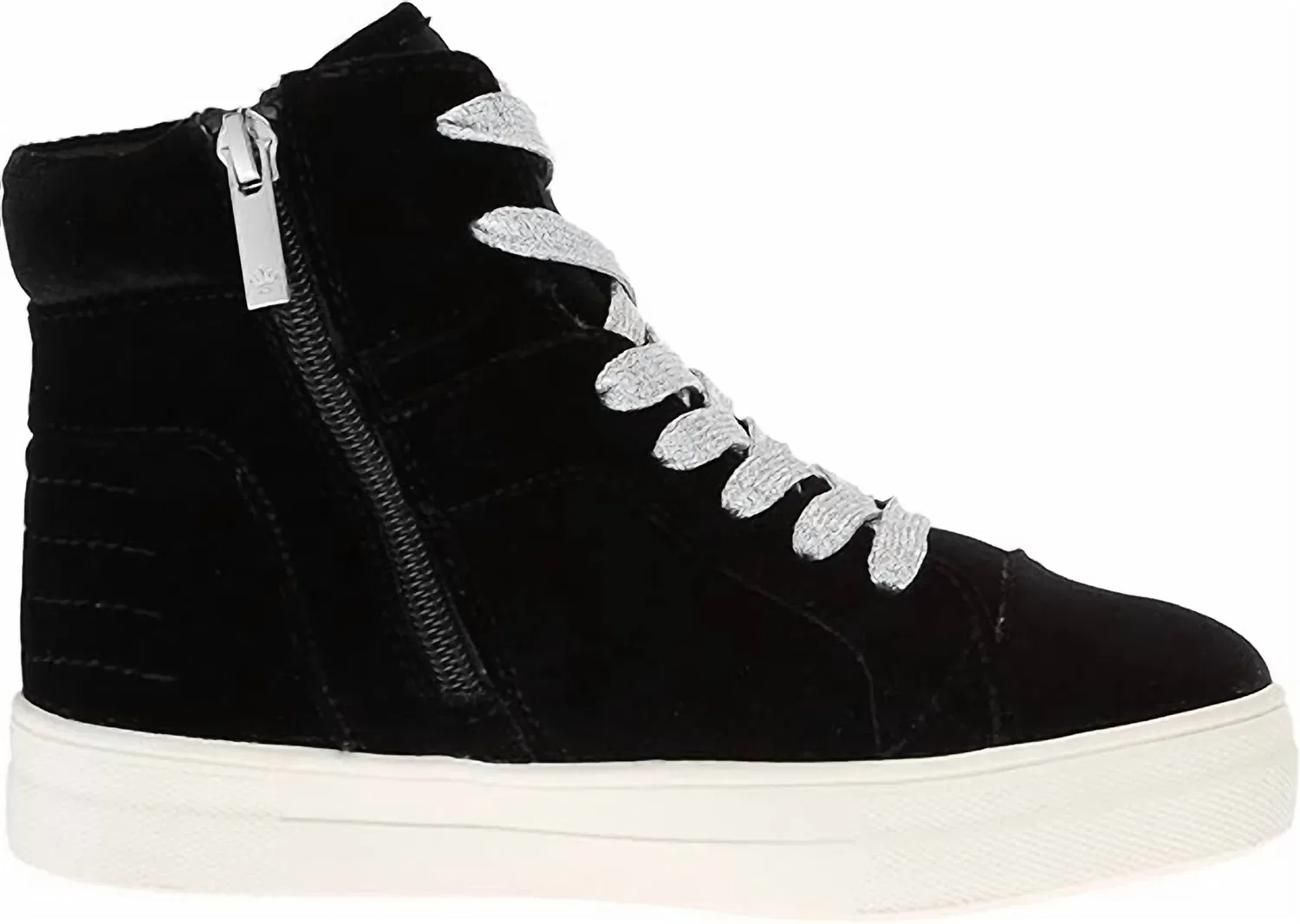 Детские кроссовки для девочек на высоком ходу с бархатной отделкой Ima High-Top Sneakers Nina, Black Velvet — фото 2