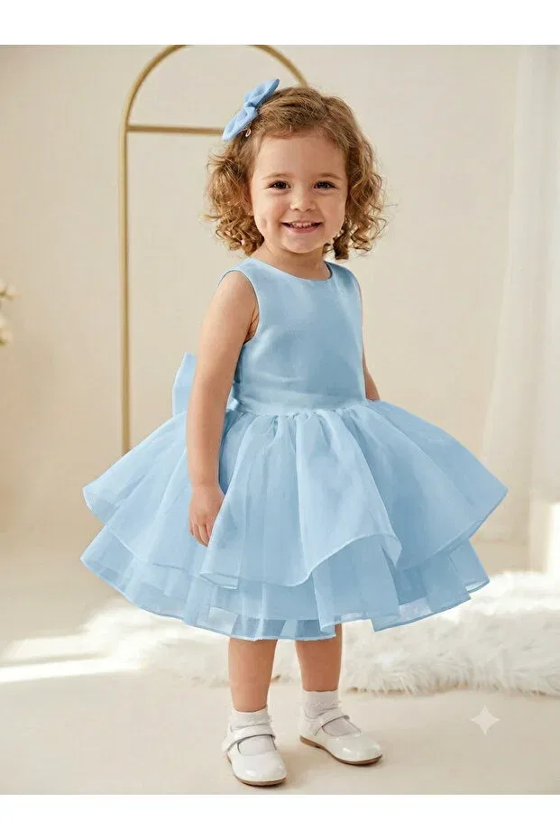 Детское платье для девочек без рукавов Party Mirace Styl, Blue