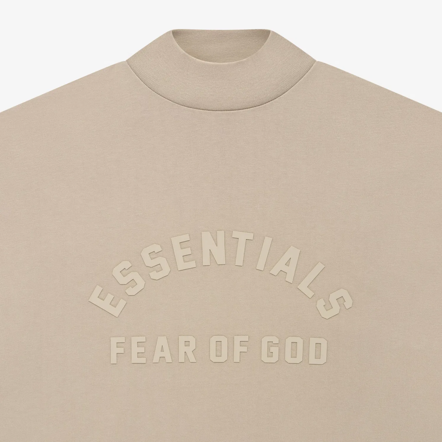 Детская футболка с принтом Fear Of God Essentials Kids, Beige Gray — фото 4