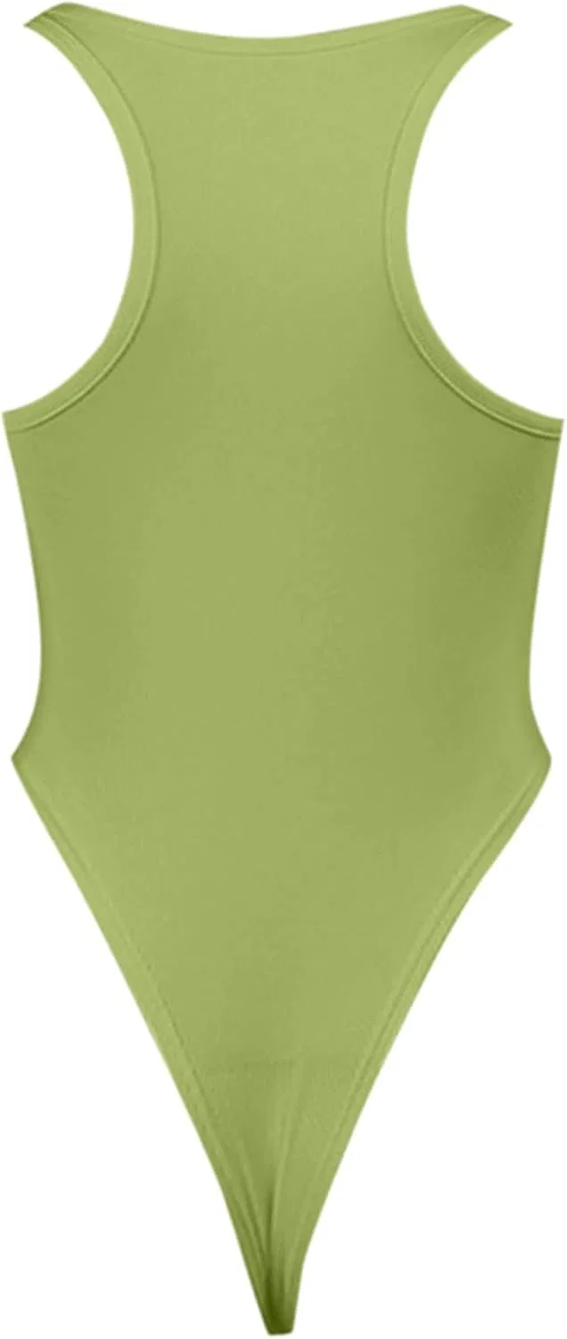 Женский цельнокроеный купальник с утяжкой живота High Cut, Army Green — фото 4