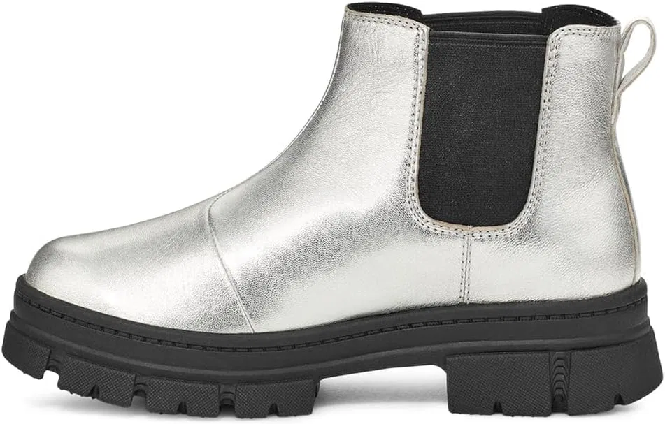 Детские ботинки челси из кожи Ashton UGG, Silver Metallic — фото 4