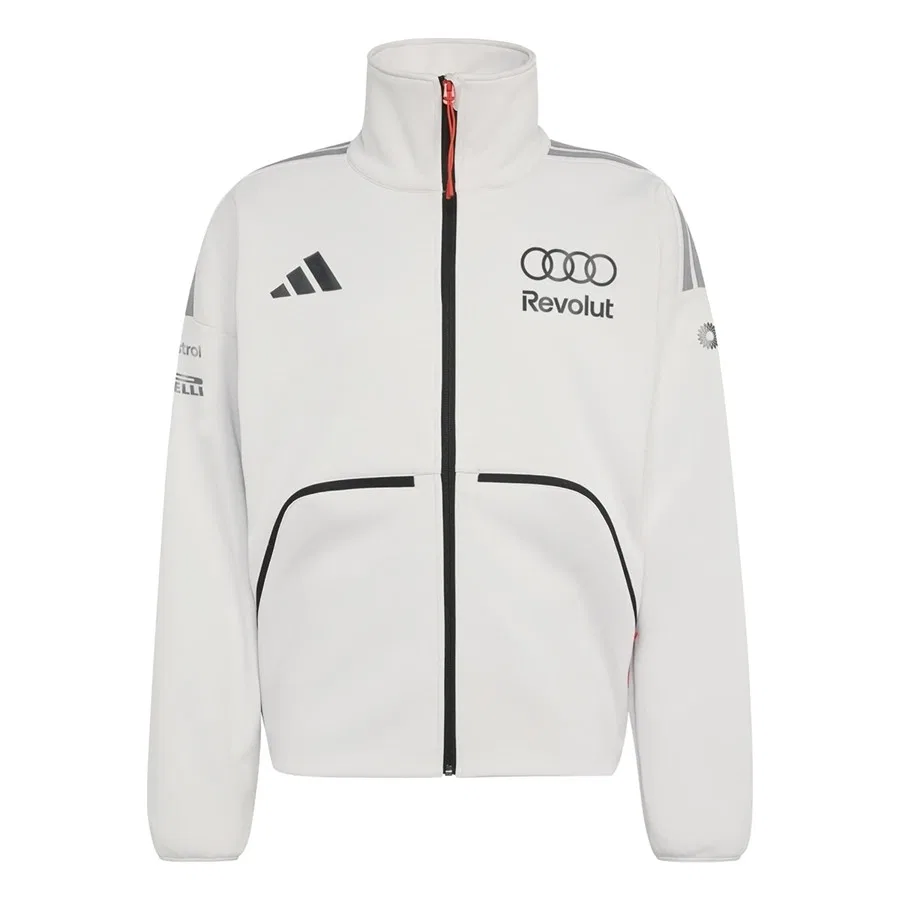 Мужская куртка-худи с капюшоном, свободный крой, adidas, Белый