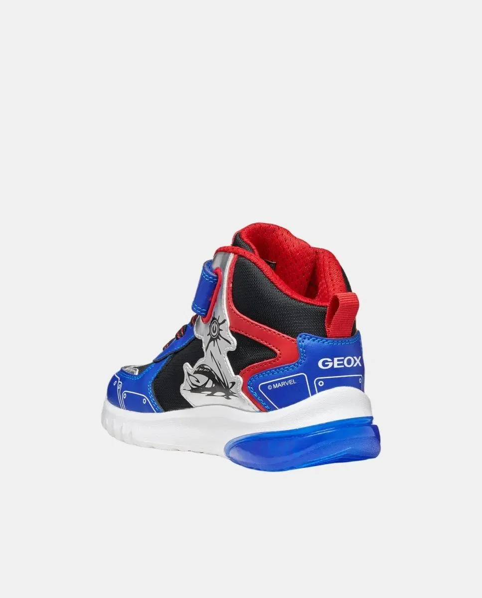 Детские кроссовки для мальчиков с подсветкой Spiderman Geox, Multicolor — фото 3