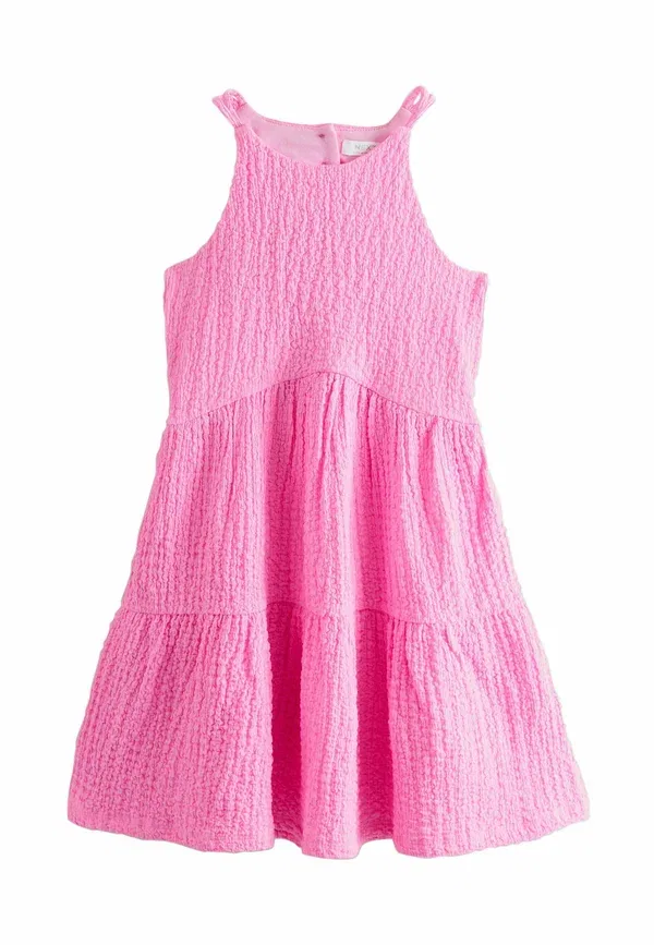 Платье с горошком Regular fit strappy crinkle summer 2 pack Next, pink cream, розовый — фото 2