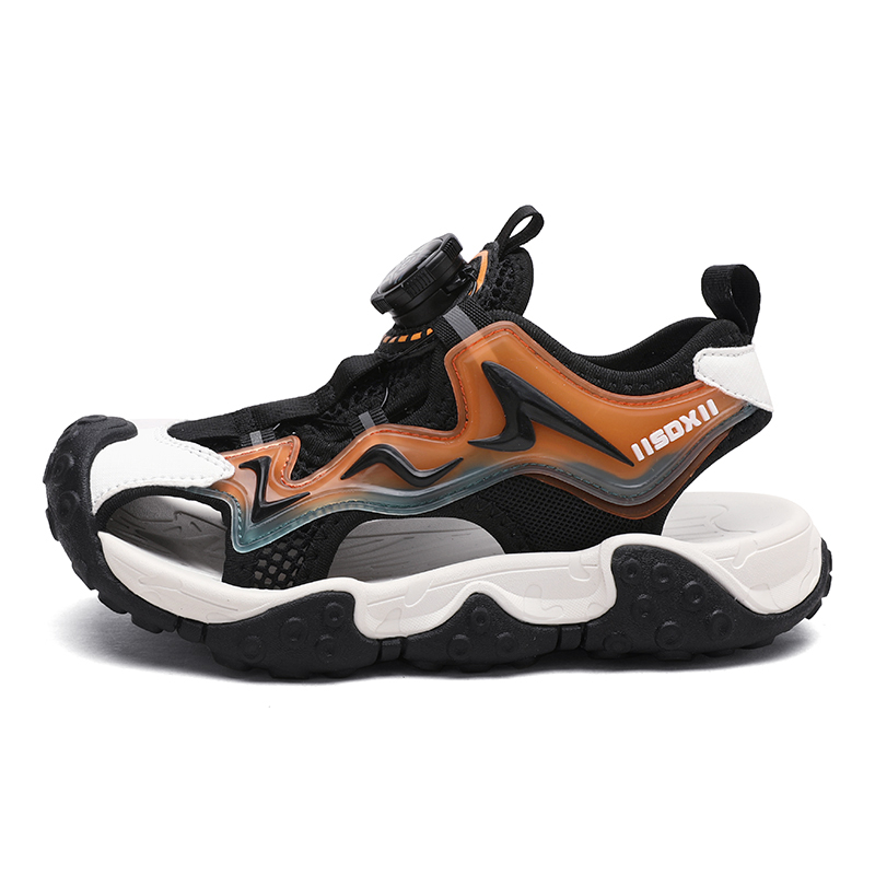 

Детские сандалии с низким верхом, нескользящие, износостойкие, дышащие Izumi Chiryū, черный