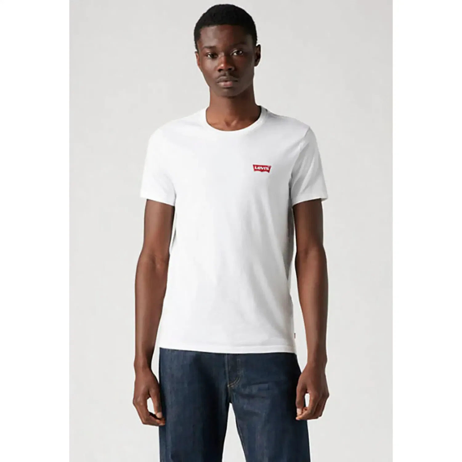 Мужская классическая хлопковая футболка Levi's, Navy/White — фото 3