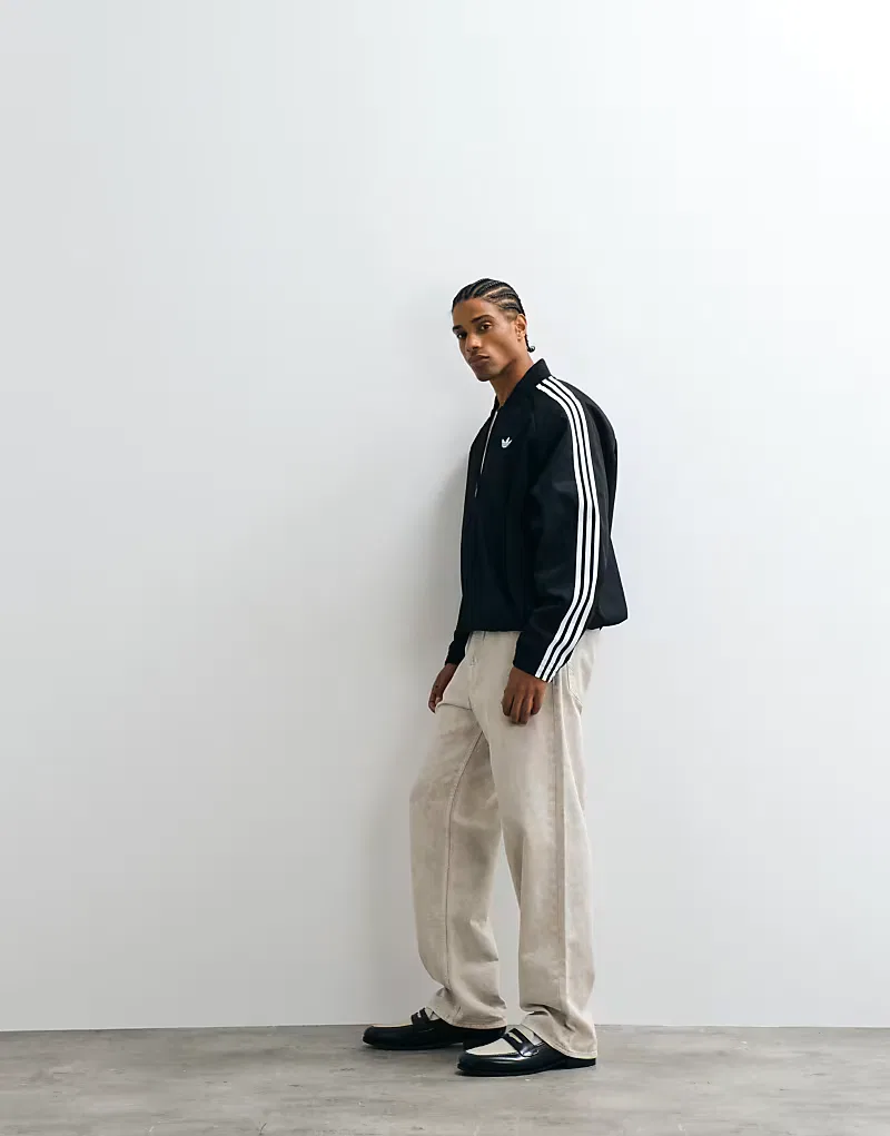 Куртка спортивная Sst Adicolor Classics из хлопкового твила Adidas Originals, черный — фото 4