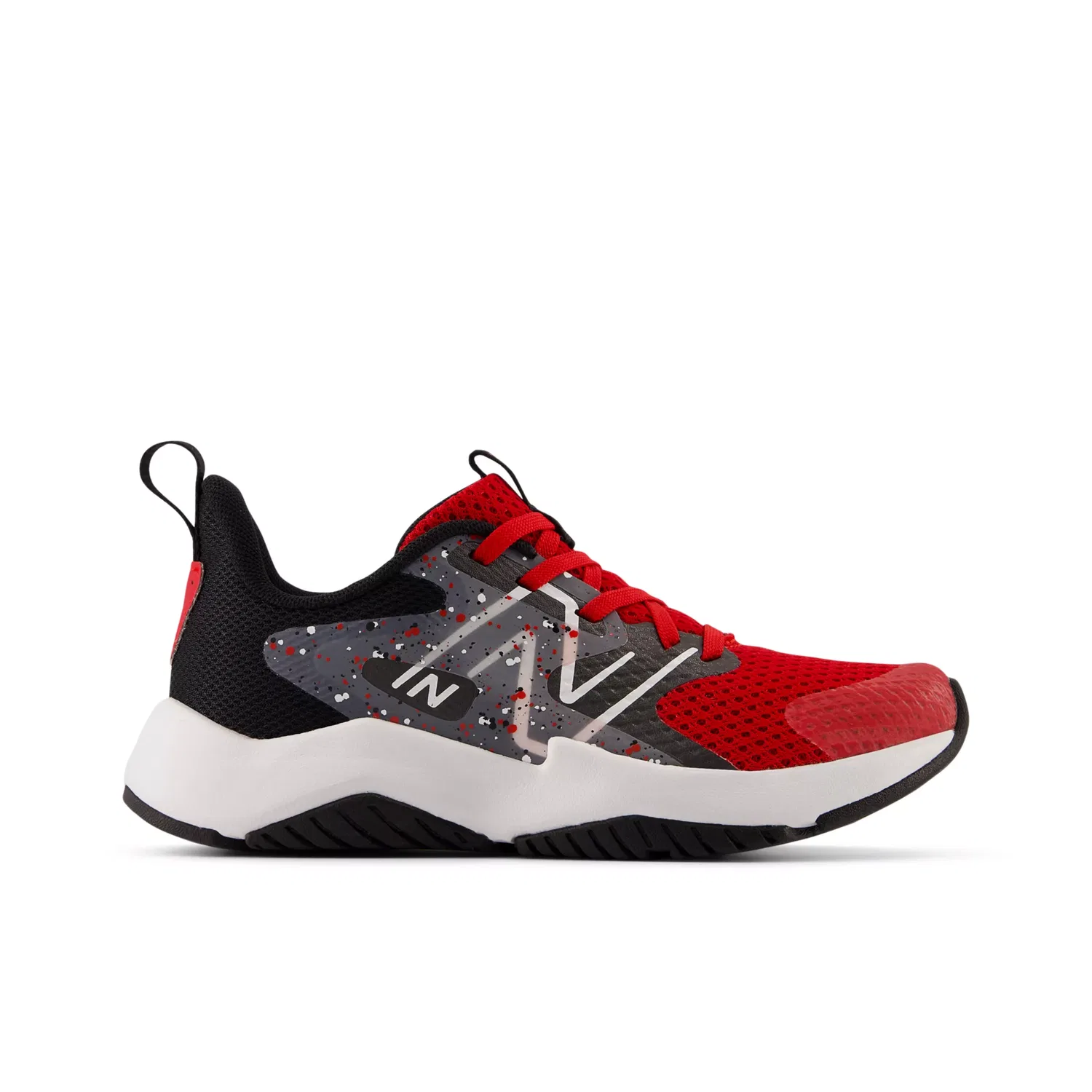 Детские кроссовки с дышащей сеткой Rave Run v2 New Balance, Team Red With Black And Black Cement